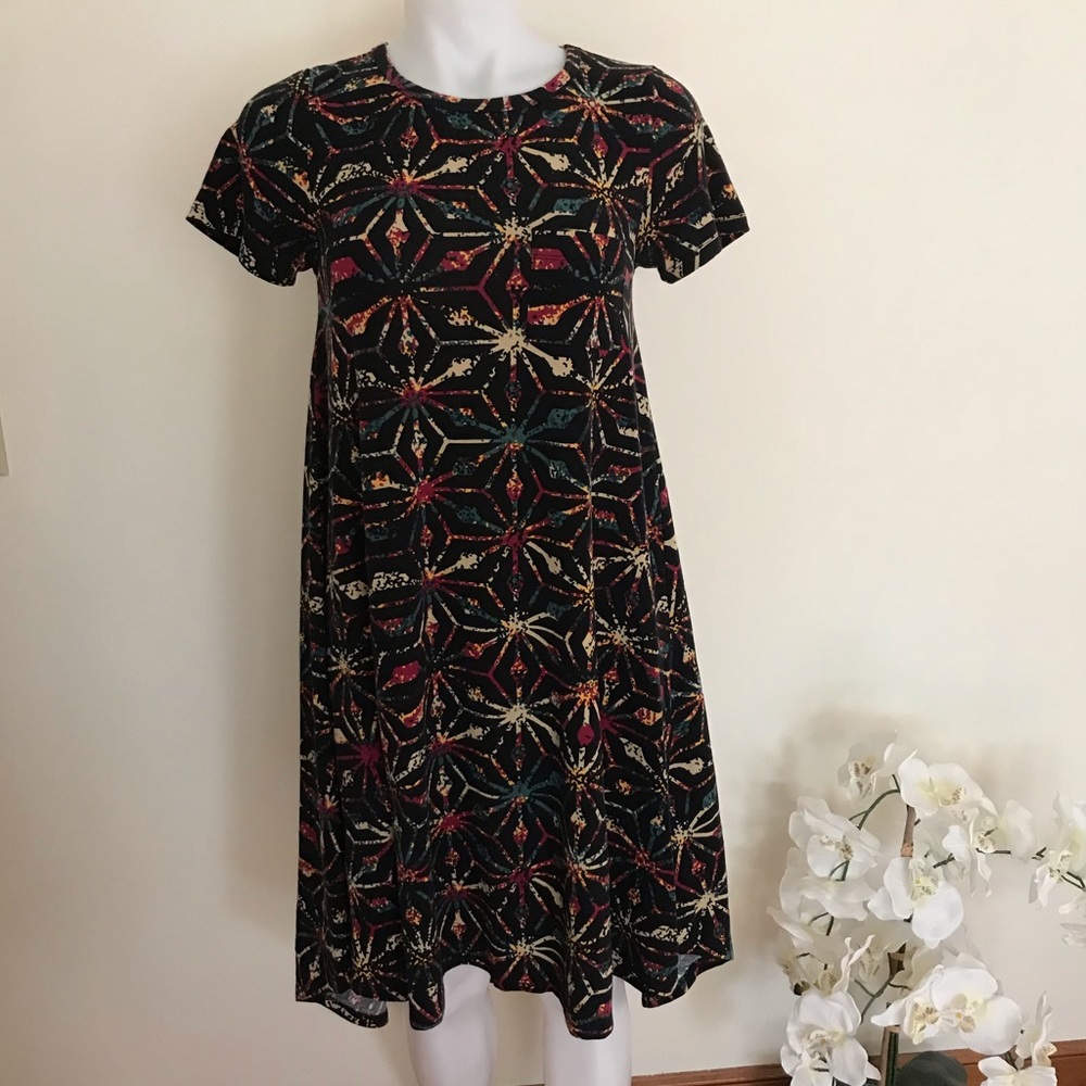 LuLaRoe Black Midi Dress XXS